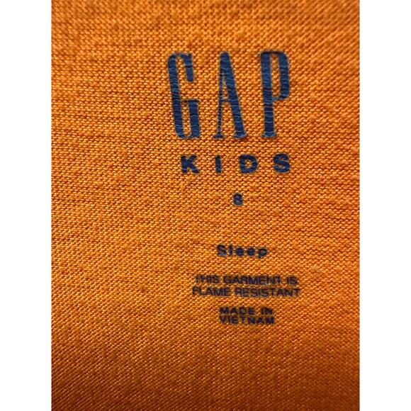 Gap Boys Pajama Set Size 8 Orange Graphic shark Top with Blue Shorts Sleepwear - Picture 3 of 9